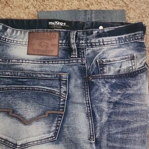 Buffalo David Bitton Men's Distressed Blue Jeans